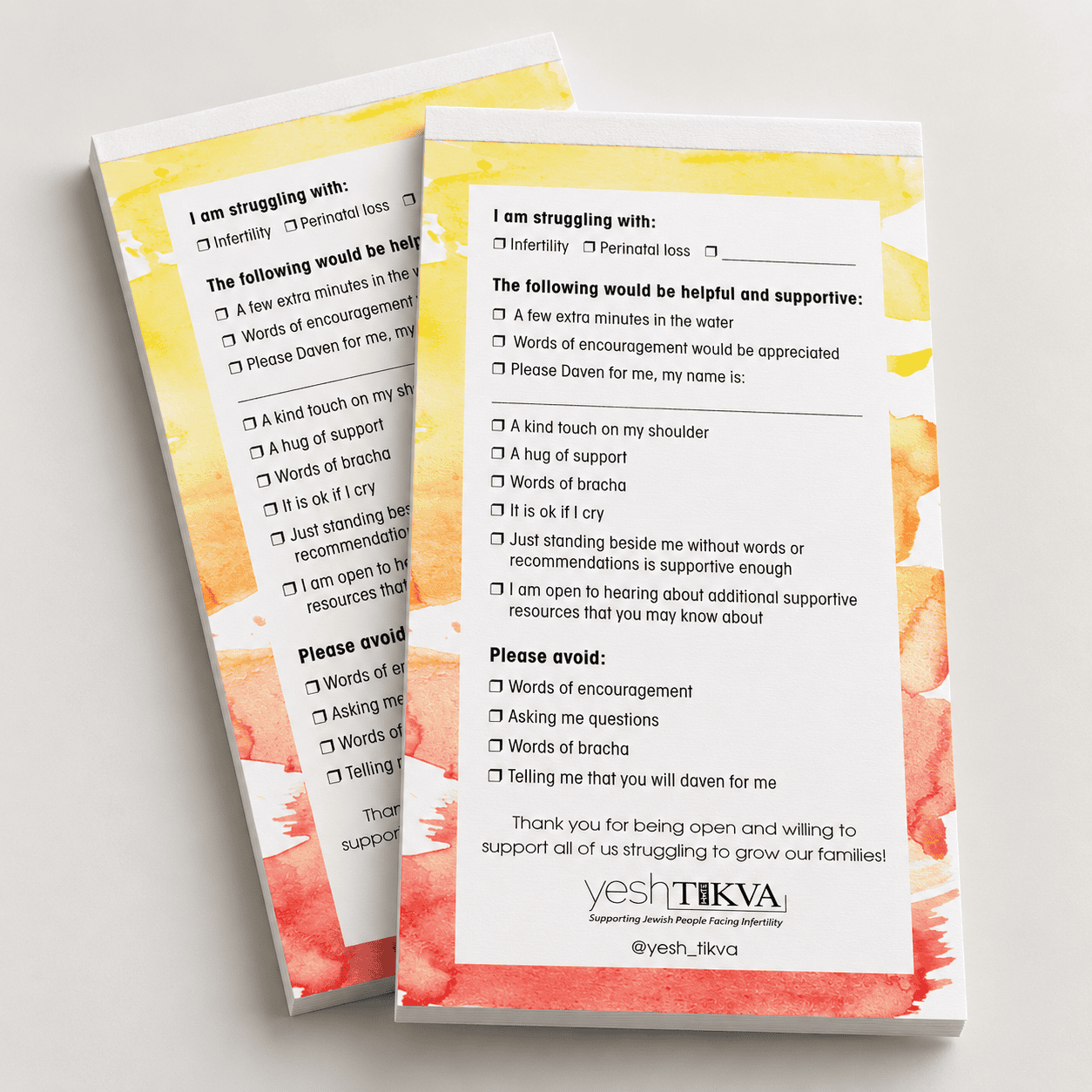 Mikvah Support Notepad for Infertility & Perinatal Loss - Image 4